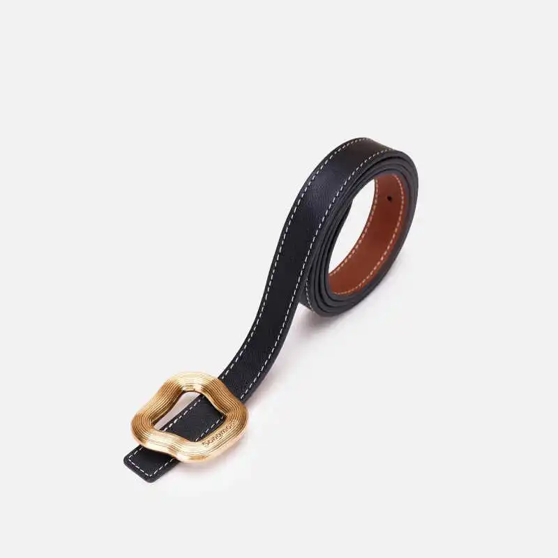 Женский ремень из натуральной кожи двусторонний