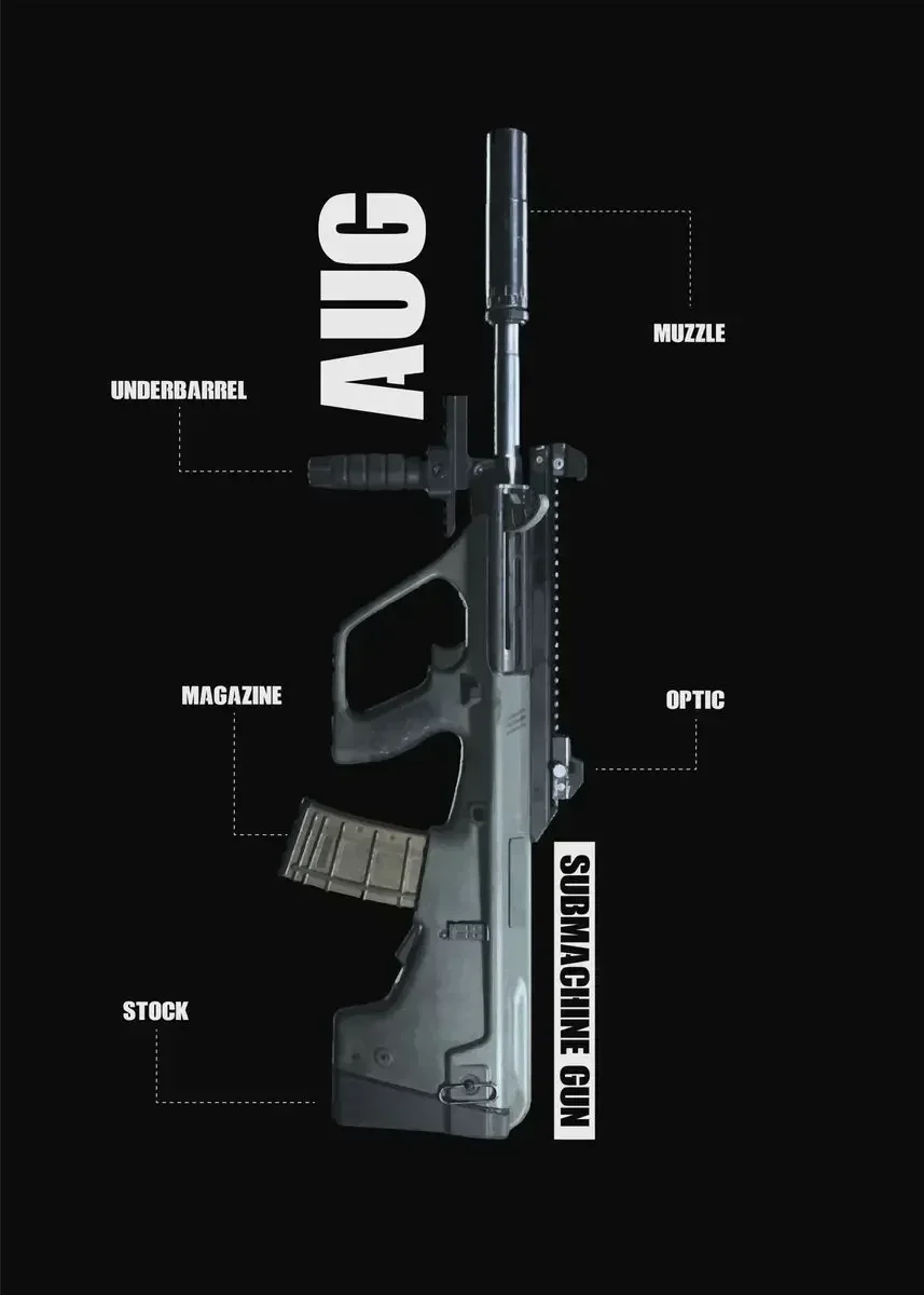 Черный Холст С Принтом Современный Стиль Оружие Декор Для Стен Без Рамы
