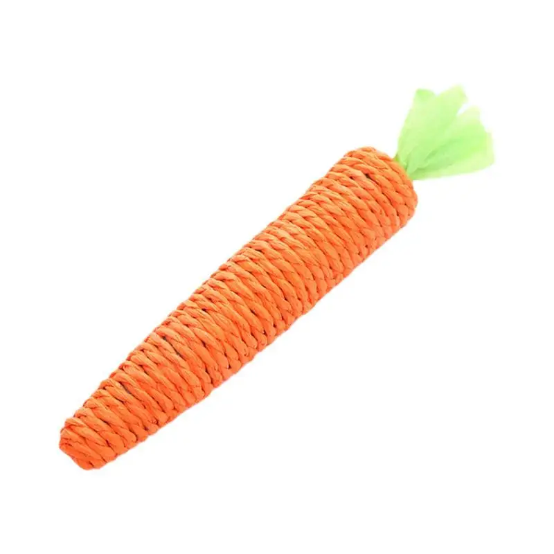 Carrot Cat Toy Paper Rope Chewing Toy For Pets Indoor Cat Toy Built-in Bell Carrot Toy Cat Entertaining Toy Cat Toy Pet Supplies