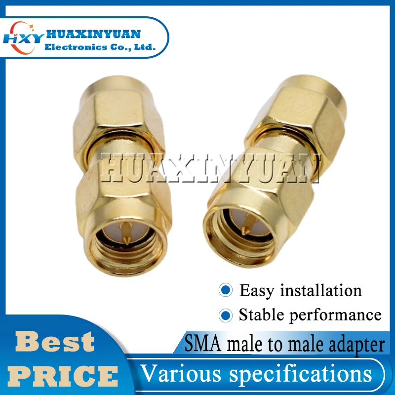 

10pcs/Lot SMA-JJ male to male antenna connector SMA internal screw internal pin dual pass connector adapter coaxial RF Connector