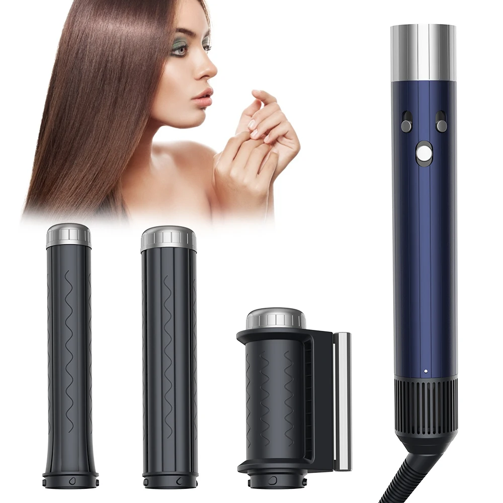 

3 in 1 Hair Dryer Hot Comb Set Wet and Dry Professional Curling Iron Hair Straightener Styling Tool Hair Dryer Household