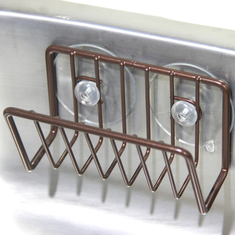 

Punch-free Suction Cup Metal Storage Rack Steel Ball Rag Drain Rack Kitchen Sink Holder Bathroom Organizer Kitchen Gadgets