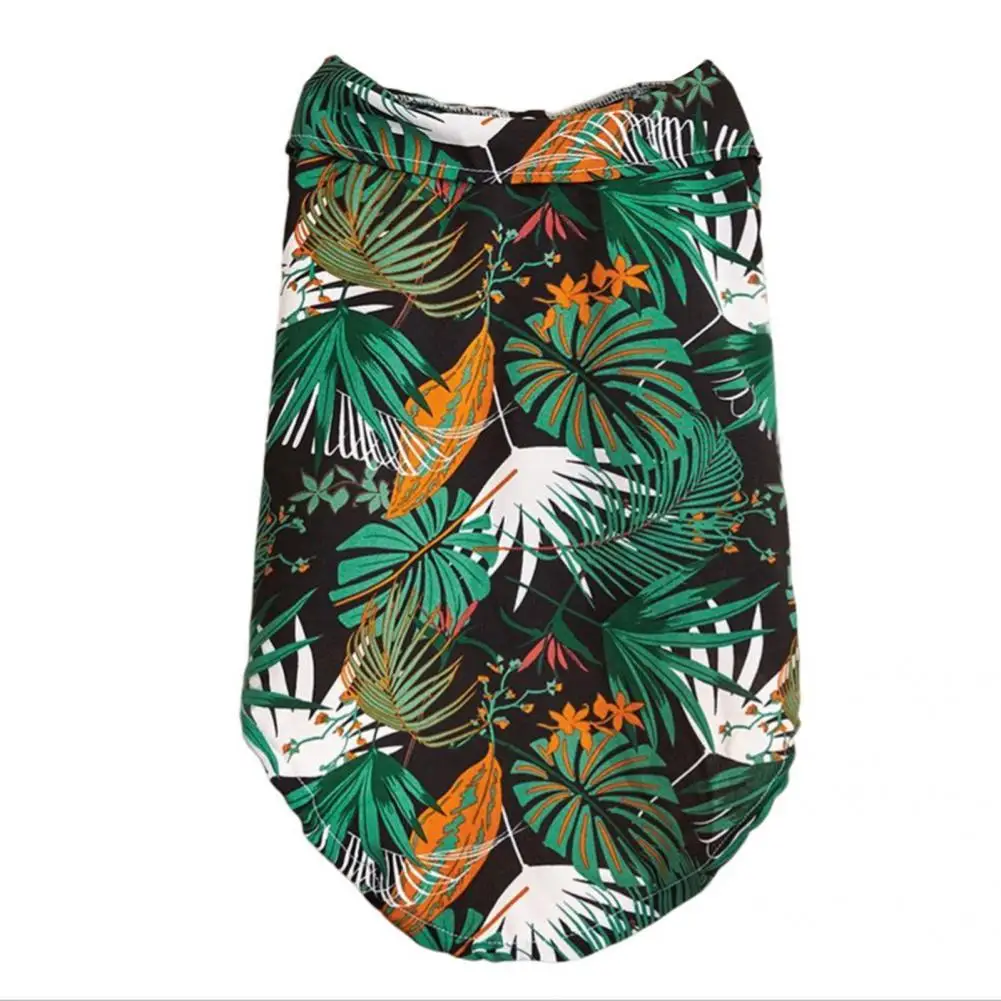

Pullover Lovely Pet Dogs Cats T-shirt Clothes Cute Pet Clothing Palm Leaf Print for Daily Wear
