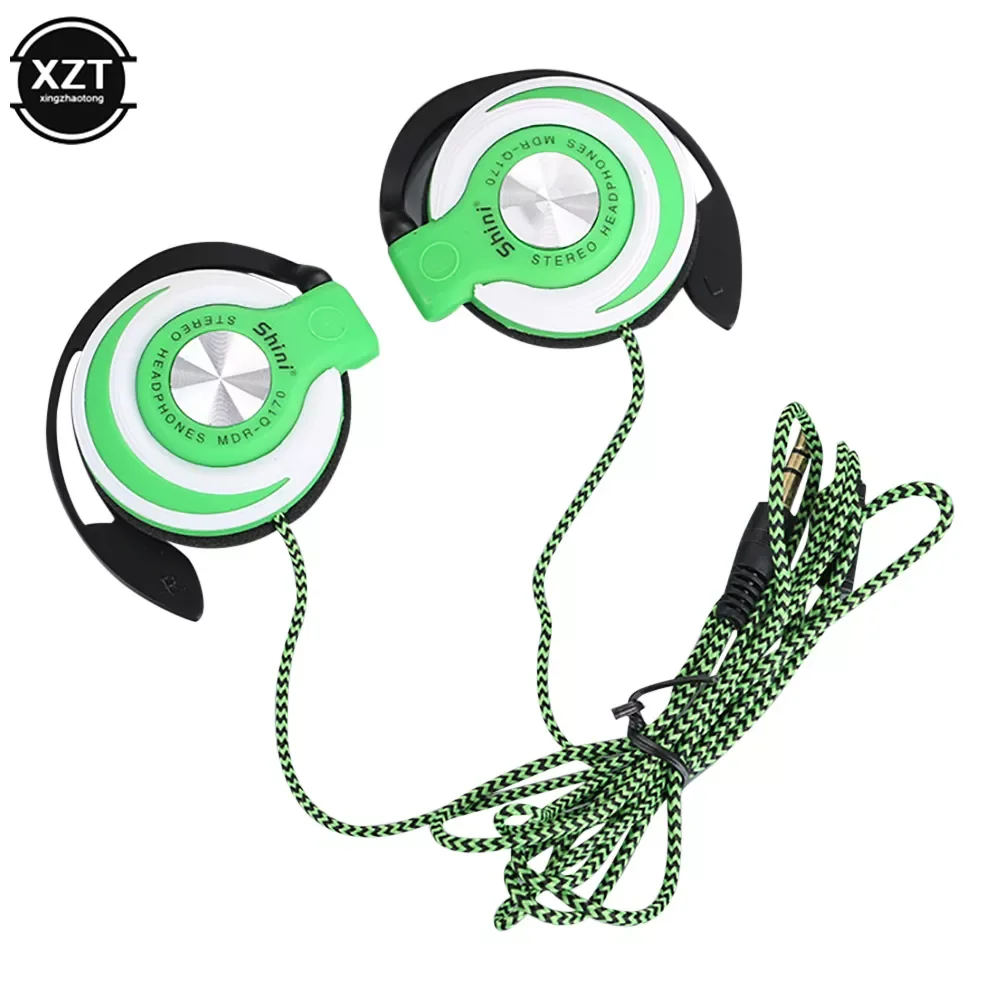 

quality 3.5mm Wired Headphones HIFI Heavy Bass Headset Over-ear Adjustable Ear hook Earphones Music Earphone for Phone