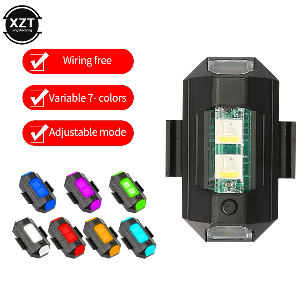 

7 Colors Strobe Light New LED Anti-collision Warning Light RC Drone Flash LED Position Light Motorcycle Turn Signal Indicator