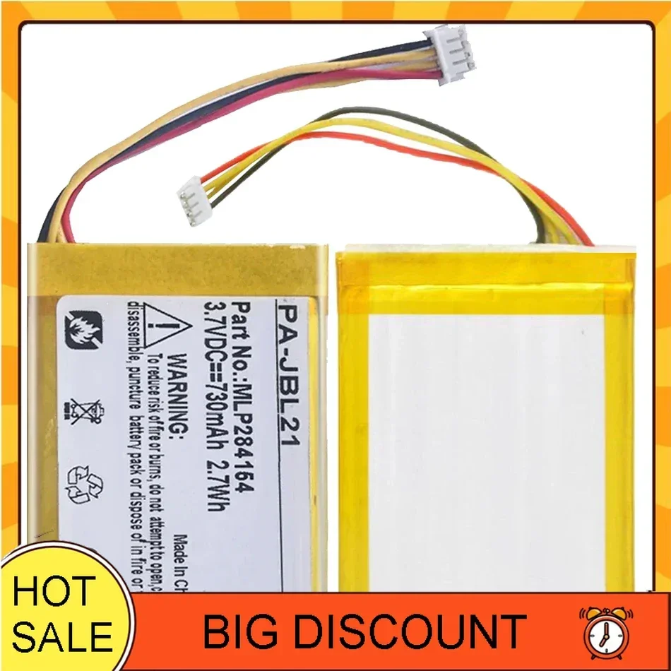 730 мАч MLP 284154 Сменный аккумулятор для JBL Go 2 2h Go2 Go2h 2-2h G02 1ICP3/41/54 MP3-аудиодинамик Bateria