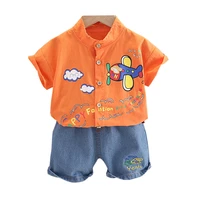 new summer fashion baby clothes suit children boys cotton shirt shorts 2pcssets toddler casual costume infant kids tracksuits