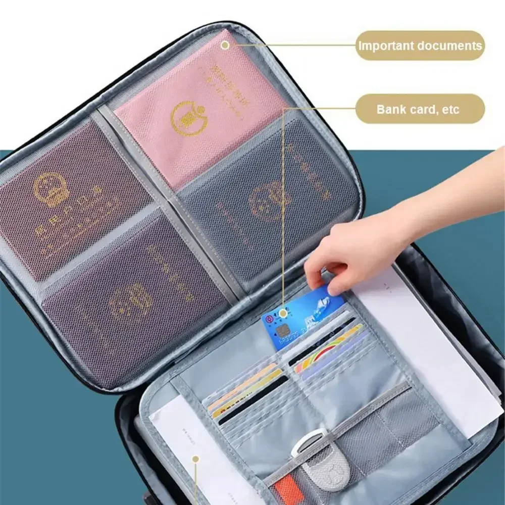 

Bag Bag Large-capacity Multi-layer Bill Document Finishing Multi-function Passport Bag Storage Briefcase Lock With Document