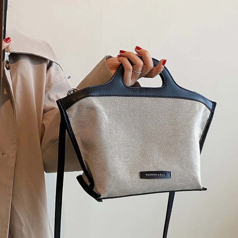 

New Niche Simple Designer Brand Commuting Wild Western-Style High-Quality Texture Women'S One-Shoulder Crossbody Bucket Handbag