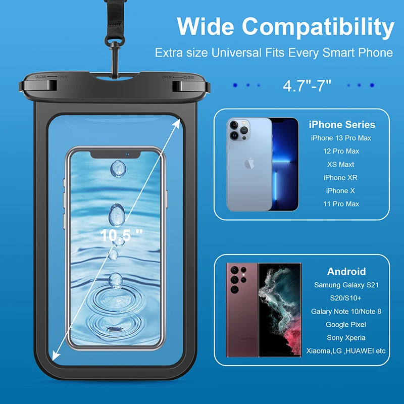 Большая водонепроницаемая сумка-чехол для телефона iPhone 13 Pro Max 12 11 XR XS 7 8 Plus