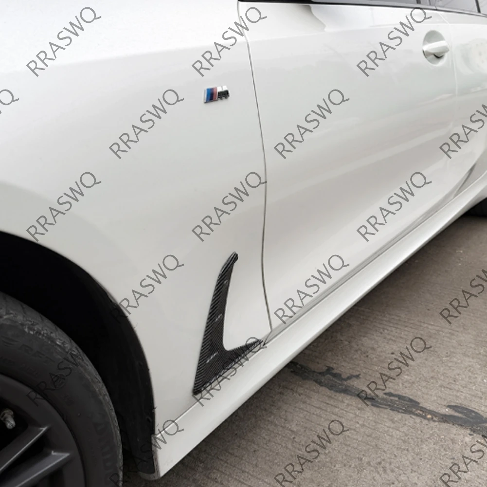 Фото Для BMW 3 серии G20 G21 2019-2025: накладки на воздухозаборники передних крыльев («акульи жабры»), декоративные наклейки, элементы внешнего стайлинга кузова №4