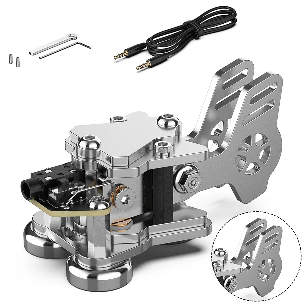 

CW Morse Code Keys Automatic Radio HAM Send Portable Telegram Double Paddle With Three Neodymium Magnets For Radio User Outdoor