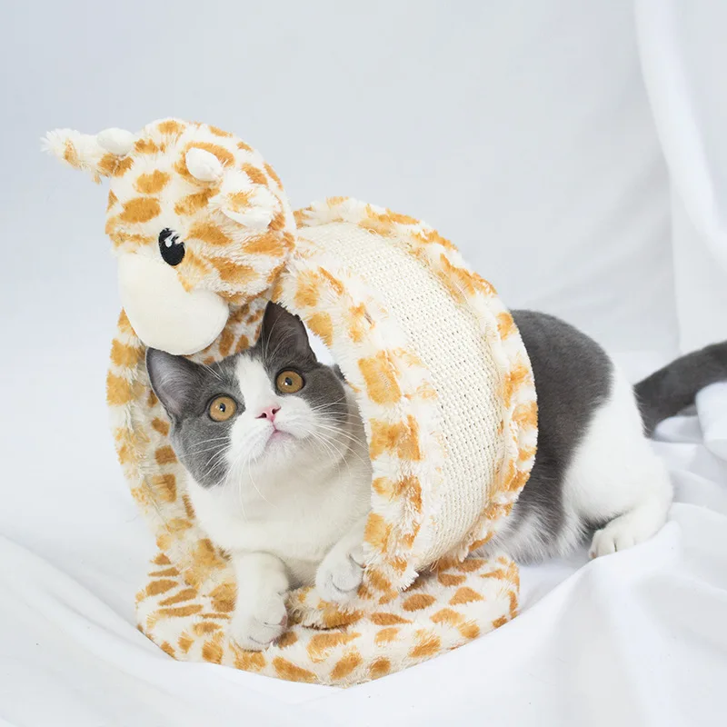 

Cat Scratching Post Giraffe Shape Cat Scratching Sisal Post Cat Climbing Frame Scraper Tree Tower Cat Play House Furniture