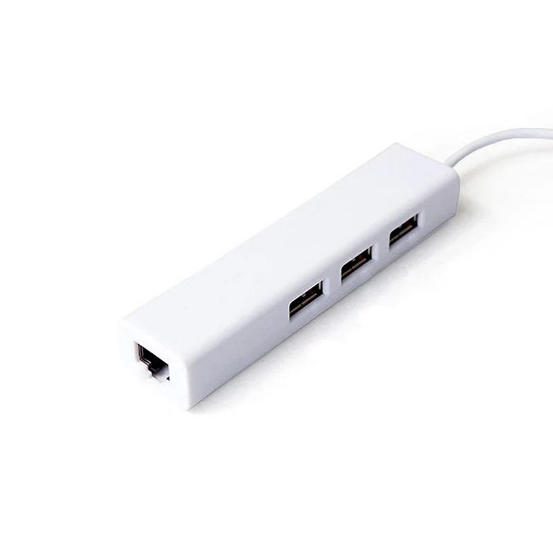 Фото USB-3-портовый концентратор USB2.0, 100 Мбит/с, RJ45, LAN, Ethernet, проводная сетевая карта для ПК, компьютера №5