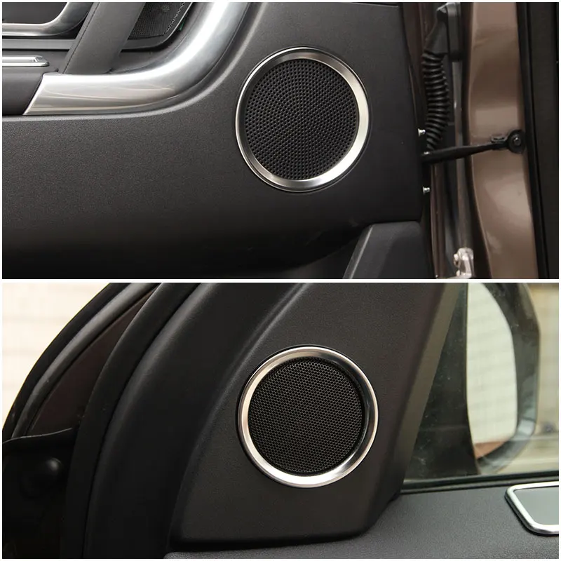

For Land Rover Discovery Sport 2015-2019 ABS Silver/Black Car Side Door Audio Speaker Cover Trims Sticker Car Accessories