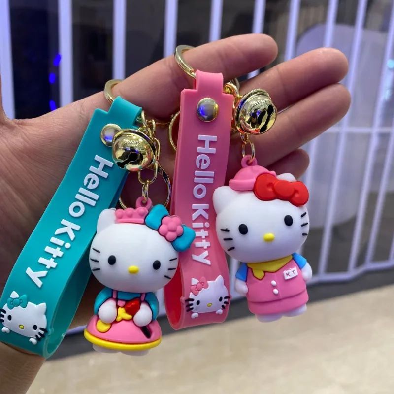 

Sanrio Melody Kuromi Hello Kitty Cinnamoroll Soft Rubber KT Cat Keychain Car Bag Pendant Keyring Birthday Jewelry Holiday Gifts