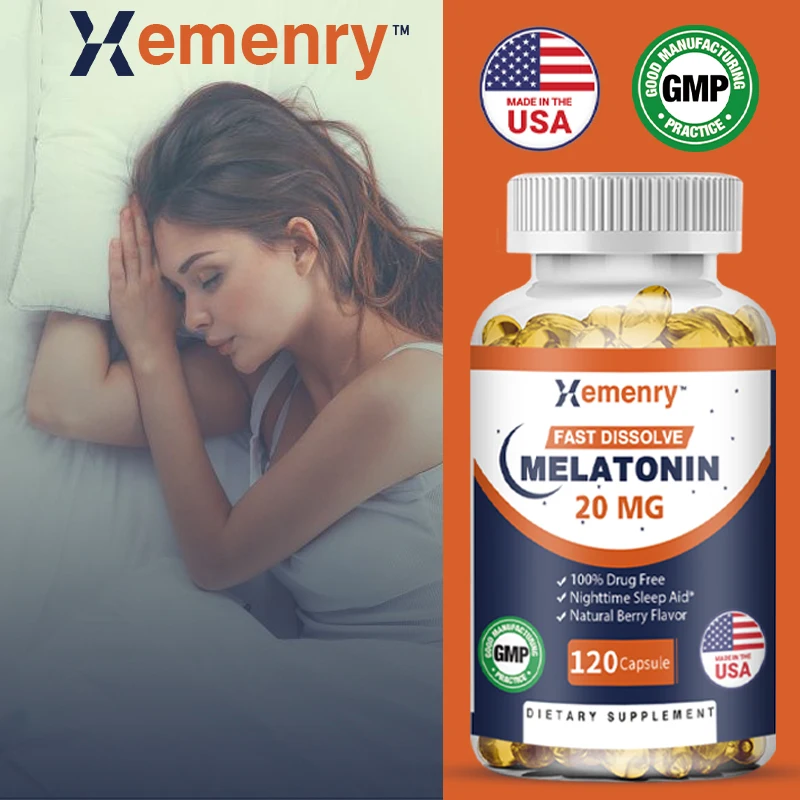 

Melatonin 20mg Tablets | High Potency 20mg | Natural Berry Flavor Vegan, Non-GMO, Gluten-Free
