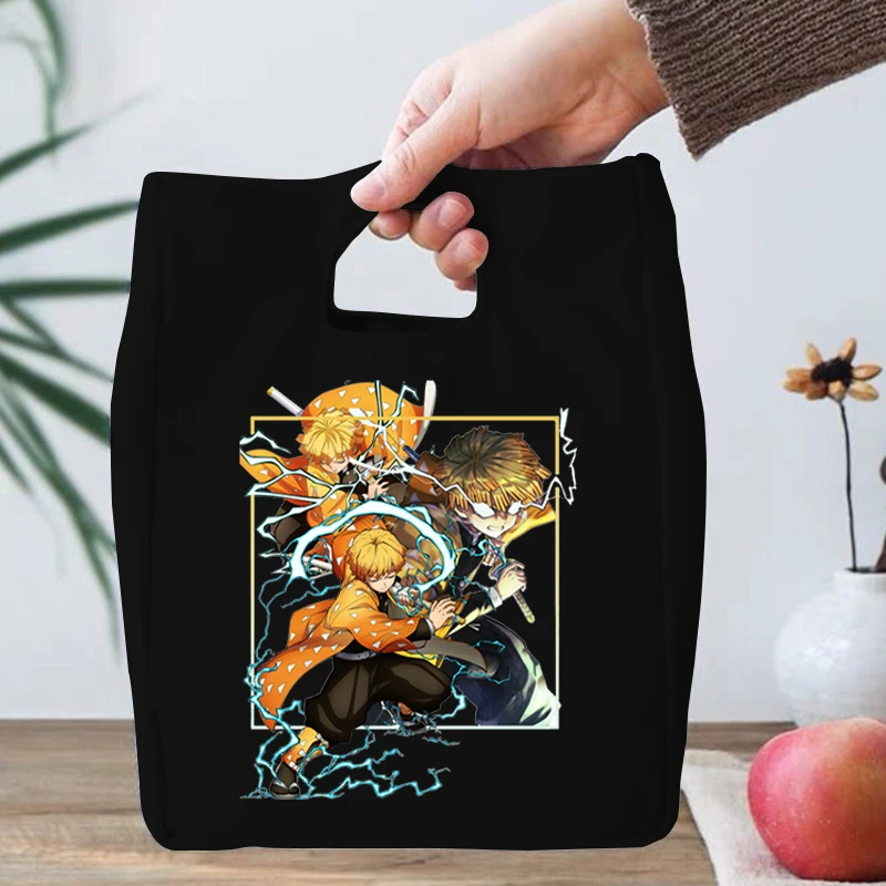 

Sutdent Kimetsu No Yaiba Anime Ripstop Meal Bag Ladies Travel Bags Vintage Backpacks Korean Trendy Demon Slayer Teens Lunch Bag