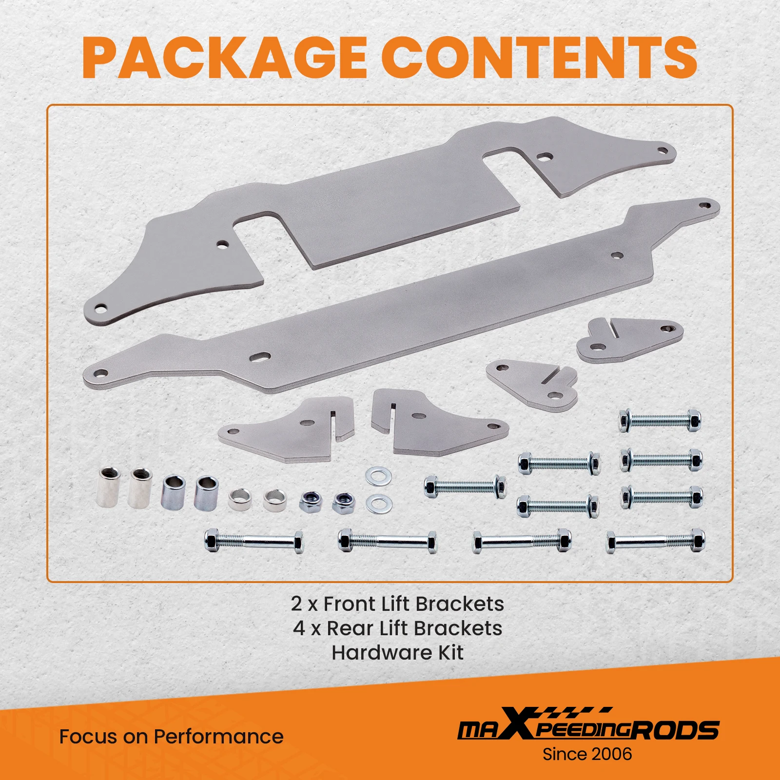 Комплект выравнивающего подъемника 2 дюйма спереди и сзади для Polaris 900 RZR 50 дюймов