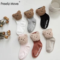 freely move new infant baby socks winter baby socks for girls cartoon newborn baby boy socks toddler baby boys accessories