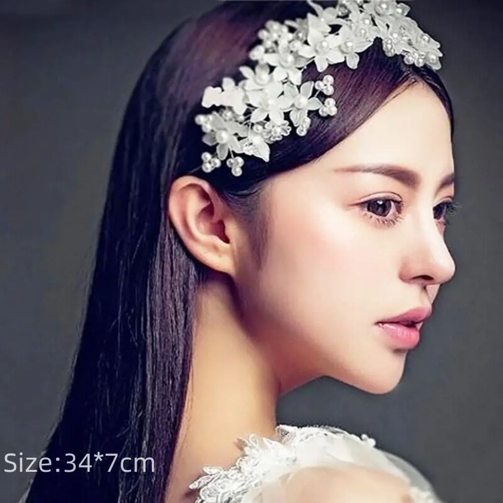 

Свадебная тиара, головной убор, жемчужная Корона, свадебная тиара для принцессы, свадебная тиара с кристаллами груши, повязка на голову, сва...