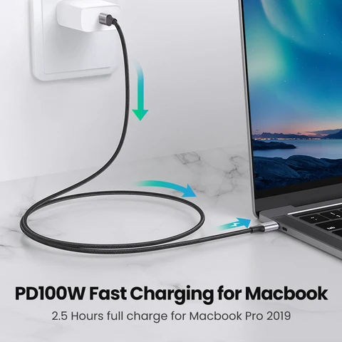 UGREEN USB C к USB C кабель PD100W USB Type C зарядный кабель для MacBook Pro iPad Pro 2020 Samsung S20 S10 быстрое зарядное устройство USB