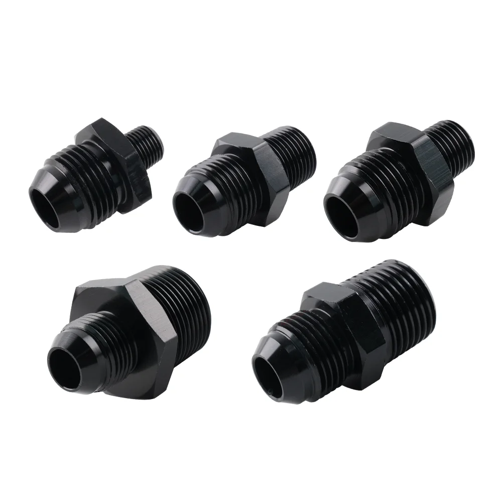 

Car Straight AN Flare Male to NPT Pipe Adapter Hose Fitting Bare Aluminum Thread Straight Fuel Oil Air Hose Fitting Male Adapter