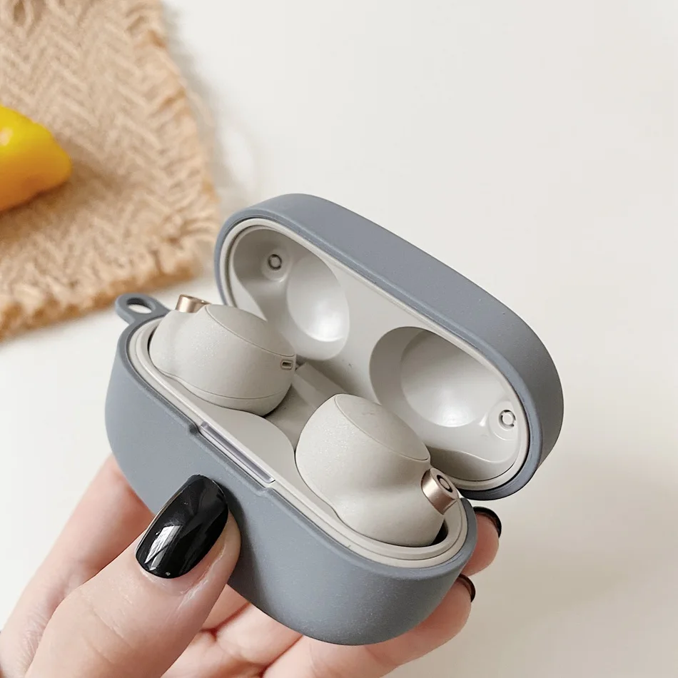 Чехол для наушников SONY однотонный матовый жесткий защитный чехол из