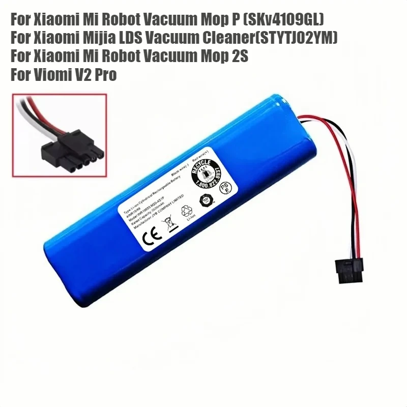 Фото STYTJ02YM Оригинальный аккумулятор 14,8 В для пылесоса Xiaomi Mijia LDS, робота-пылесоса Mi P, робот-пылесос Mi 2S/Haier JX37 №1