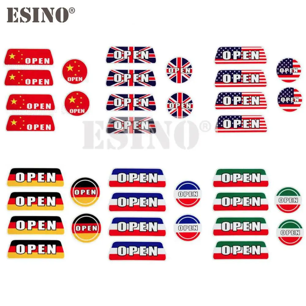 

Автомобильный Стайлинг креативПредупреждение Германия Италия Франция Америка Англия ПВХ Светоотражающая наклейка на дверь задний багажн...