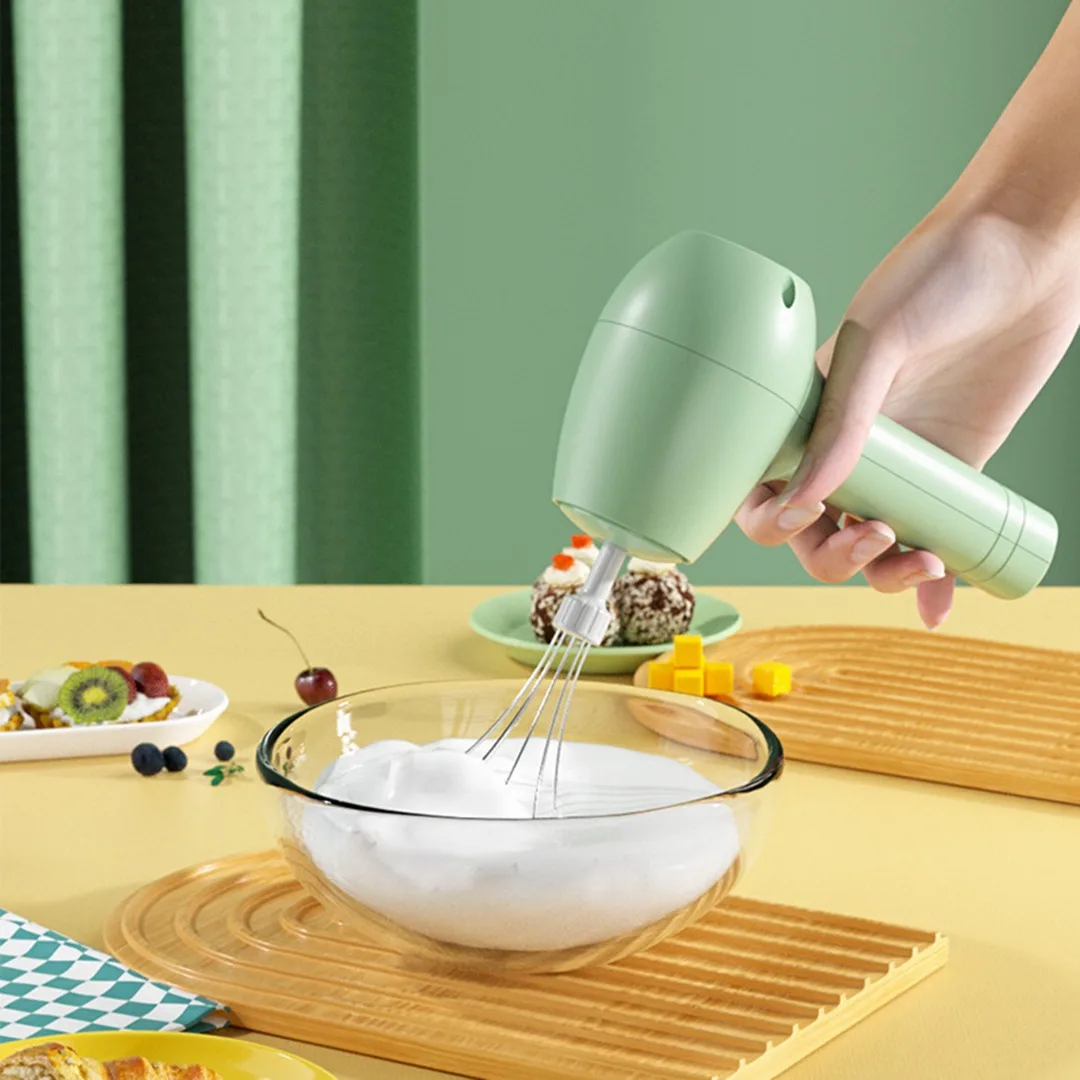 Electric Milk Frother Kitchen Whisk Egg Beaters USB Recharge