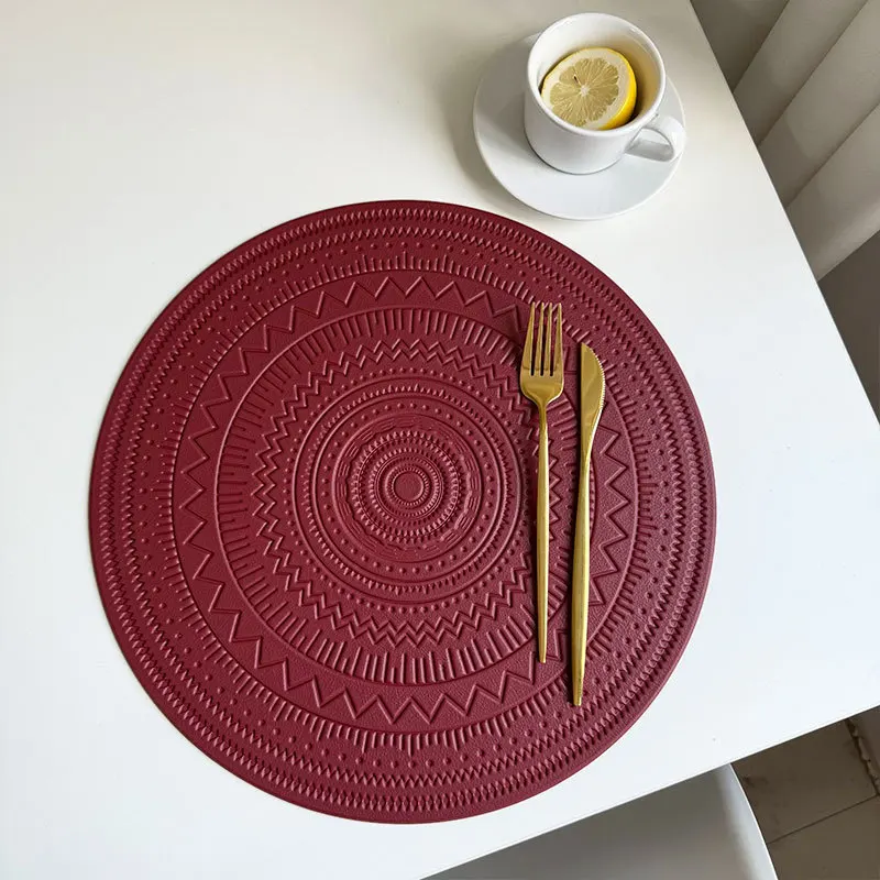 

Круглая подставка для столовых приборов из искусственной кожи