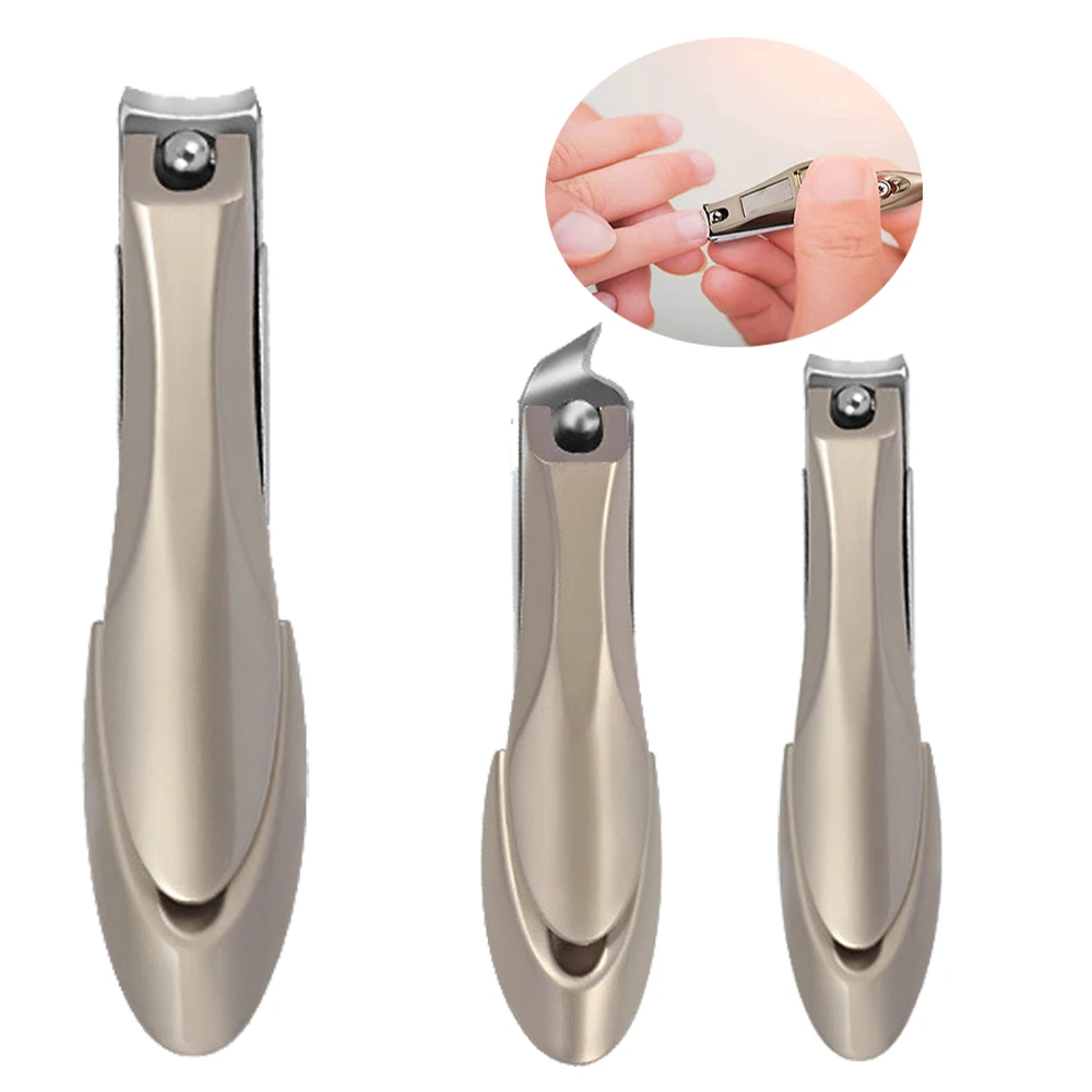 

Stainless Steel Nail Clippers Nail Trimmer Pedicure ScissorAnti Splash Fingernail Cutter Manicure Tools Bionics Design