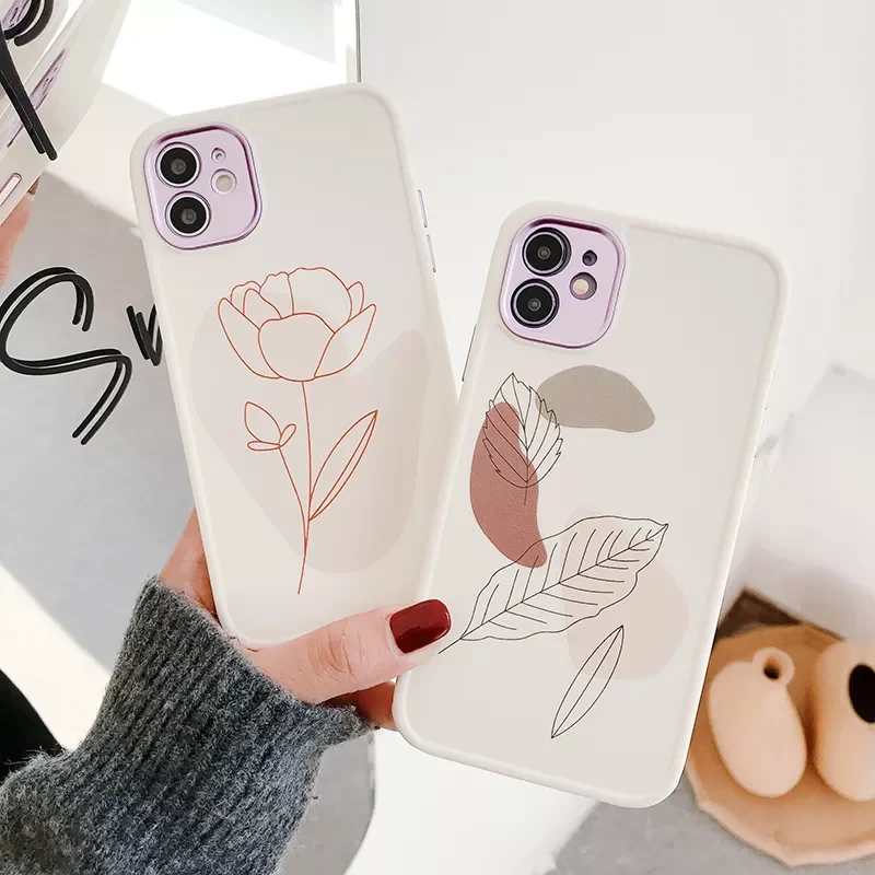 

Abstract Art Flower Soft Silicone Phone Case For iphone 12 Mini 11 Pro MAX X XR XS MAX SE 2020 7 8 Plus Shockproof Cover