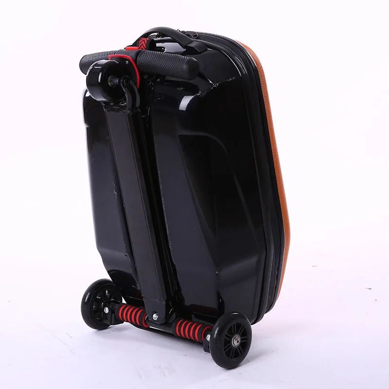 20 inch carry on scooter trolley scooter suitcase skateboard luggage on wheels