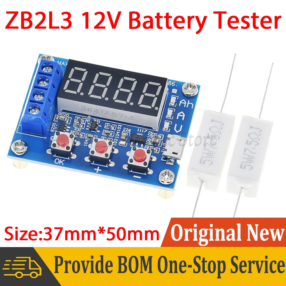 

ZB2L3 Battery Tester LED Digital Display 18650 Lithium Battery Power Supply Test Resistance Lead-acid Capacity Discharge Meter