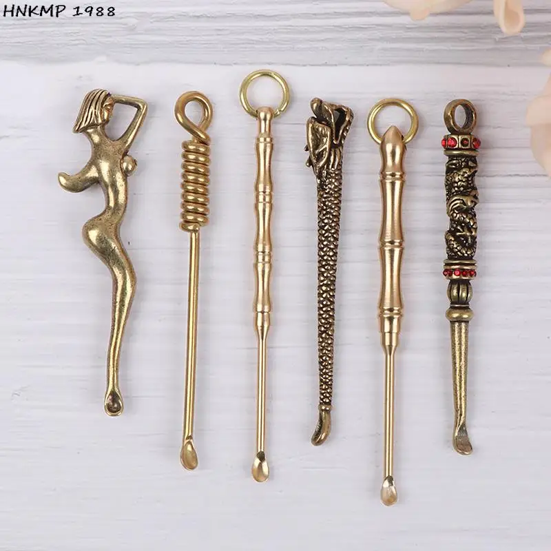 

1 шт., медный инструмент для чистки ушей, в стиле ретро