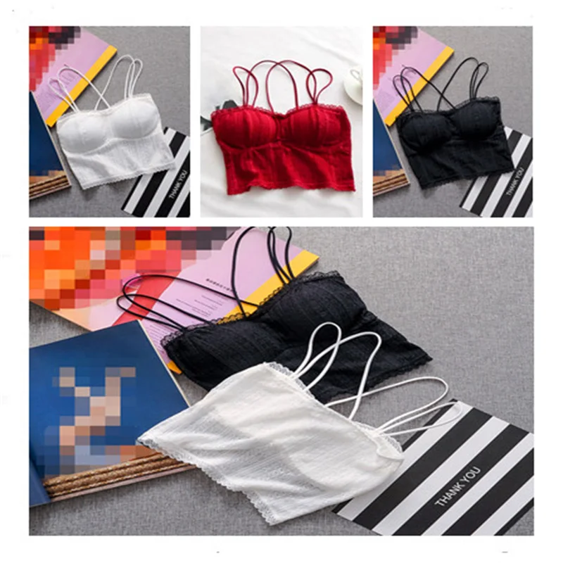 

Sexy Lace Bralette Tube Tops Bandeau Summer Women Lace Bra Tanks Crop Tops Bandeau Girl Underwear Hot Sale