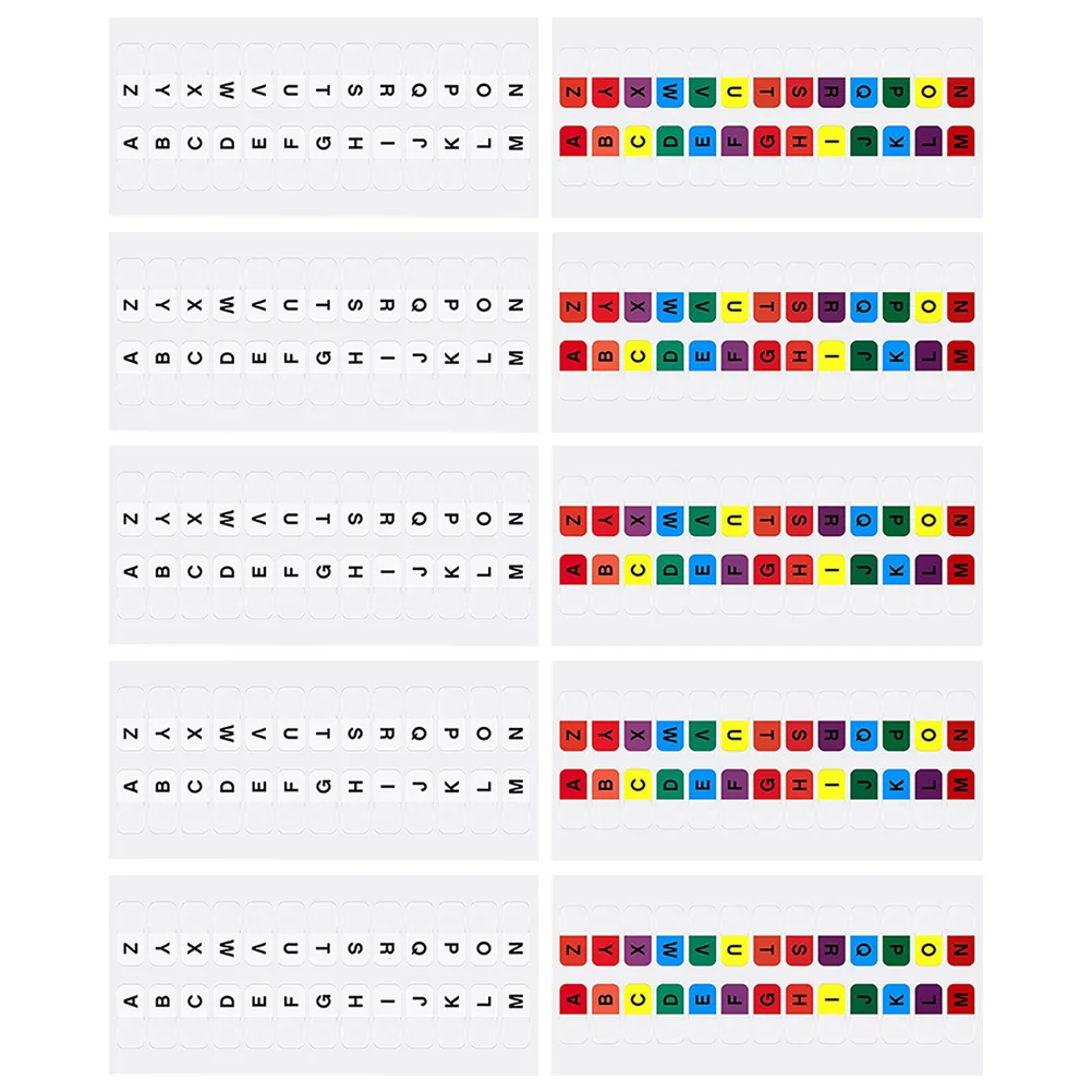

20 Sheets of Sticky Page Tags Removable Alphabet Tabs Notepad Adhesive Page Markers Alphabet Tabs