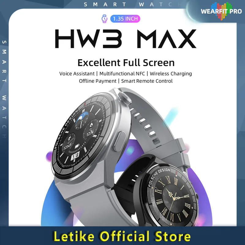 

Смарт-часы HW3 Max, 1,35 дюйма, NFC, Bluetooth, водостойкие