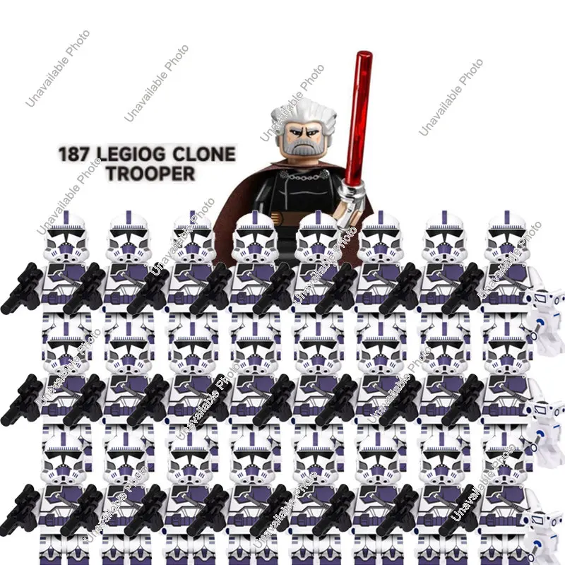 Hasbro Clone 25Pcs Star Captain Wars Trooper 187 LEGIOG CLONE TROOPER 212 Airbrne Troops Legion Figures Building Blocks Kids Toy