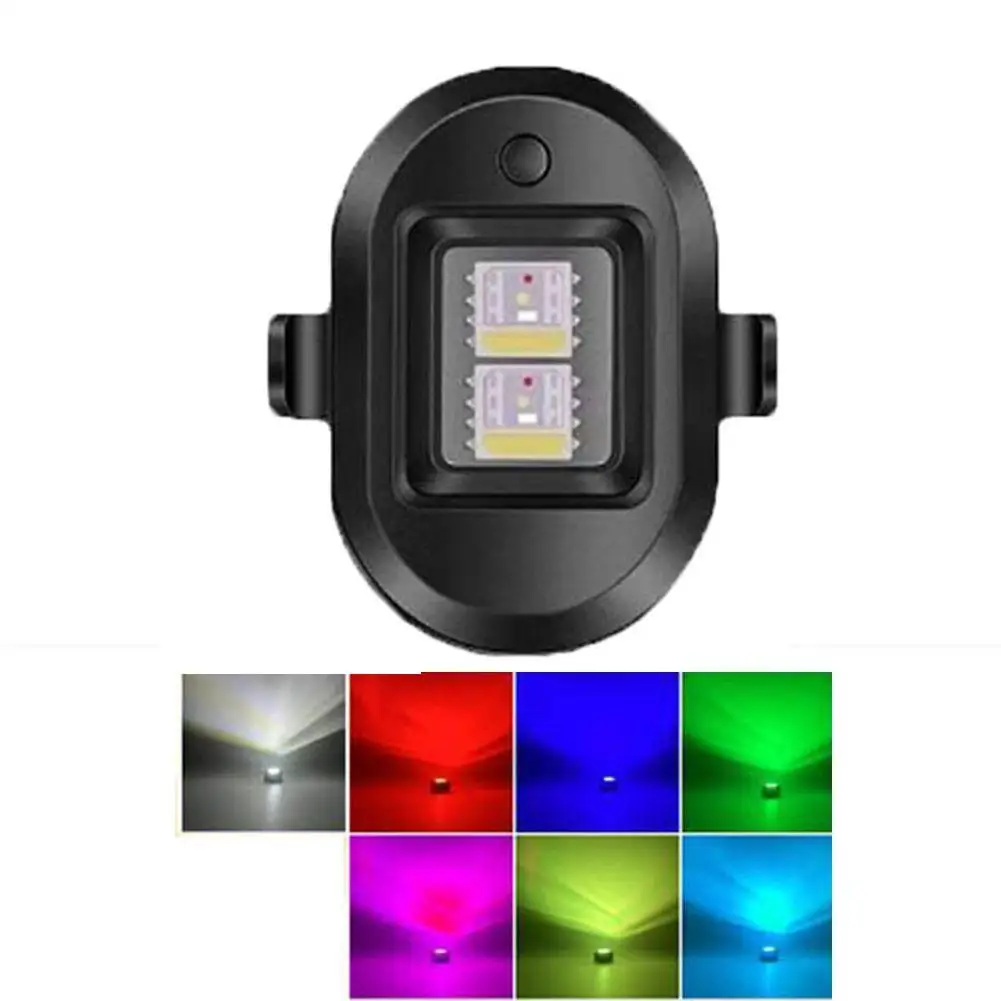 

7 Color Bicycle Tail Light Universal LED Anti-collision Warning Light Drone Strobe Light Night Flying Mini Signal Flashing Lamp