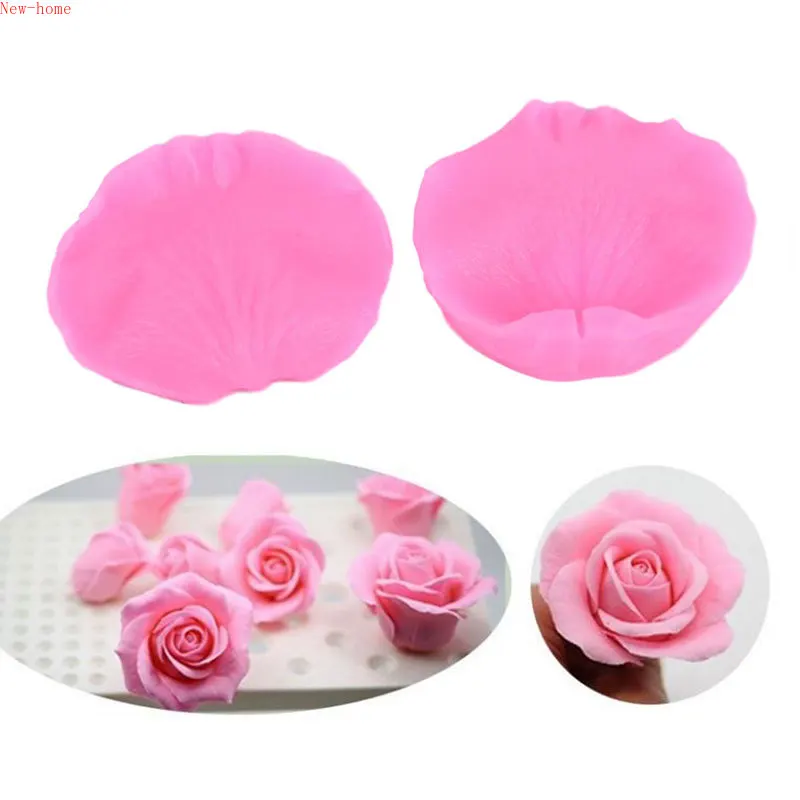 

Hot sale New Rose Petals Veiner Sugar Tool Meridians Flower Silicone Cake Mold Sugar Tool