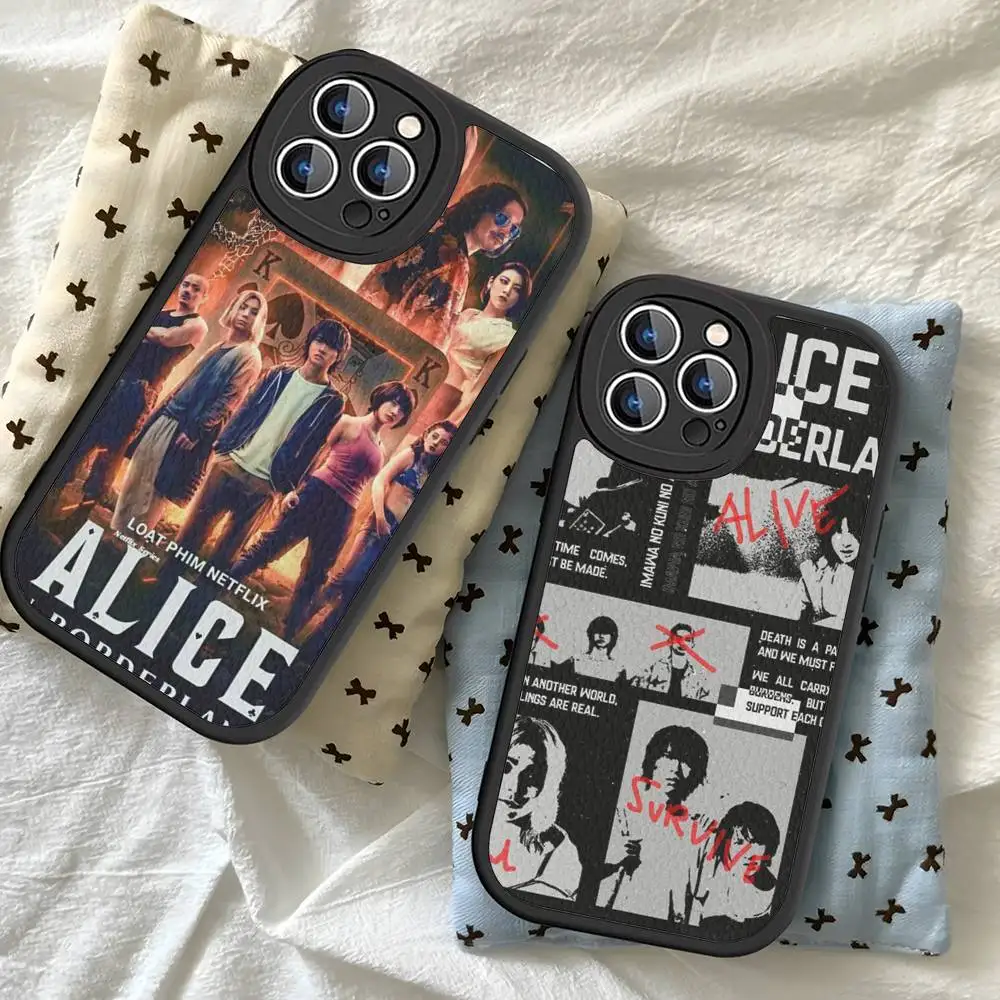 Фото Популярный чехол для телефона A-Alice I-In B-Borderland для iPhone 11, 12, 13, 14, 15, 16 Pro Max Mini Plus, мягкий кожаный чехол №5