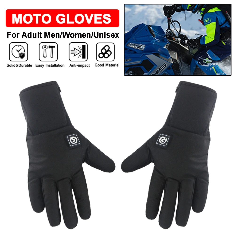 Touch Screen Motorcycle Electric Heated Gloves Rechargeable Battery 7.4V 2200MAH Outdoor Cycling Skiing Windproof Heating Gloves