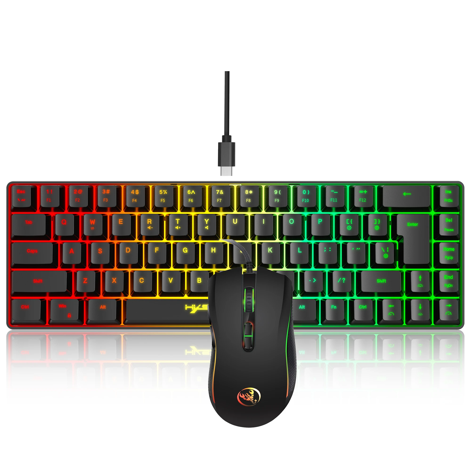 Новое поступление 2024 проводные игровые клавиатуры и мыши с RGB-подсветкой