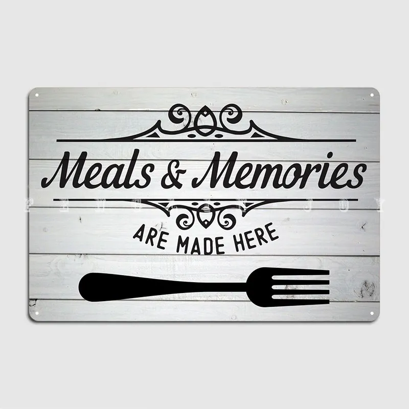 

Блюда и воспоминания вилка металлический знак кинотеатр гостиная клуб бар проектирование жестяные пластинки знак постер