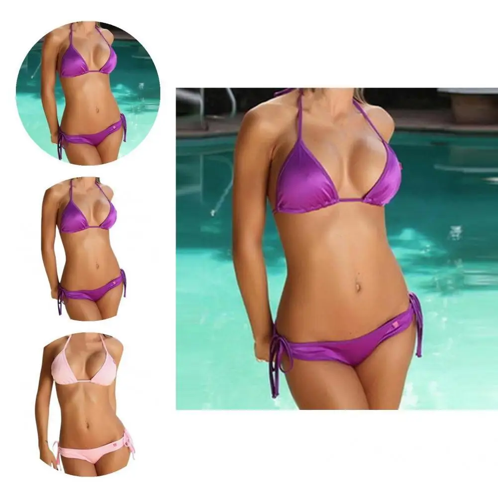 

Trendy Bra Briefs Set Simple Quick-drying Bikini Set Bandage Swim Bathing Suit