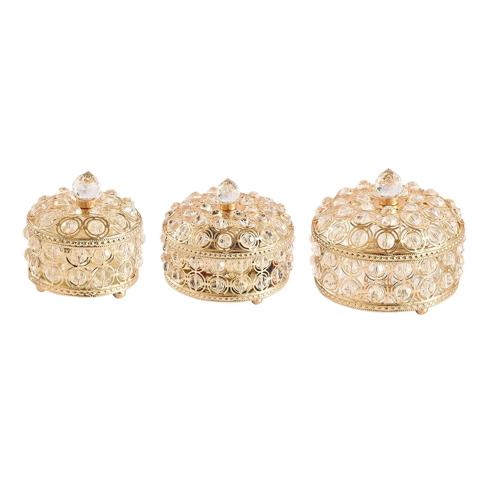 

Crystal Jewelry Box Treasure Case Organizer for Earrings Home Decoration Keepsake Box