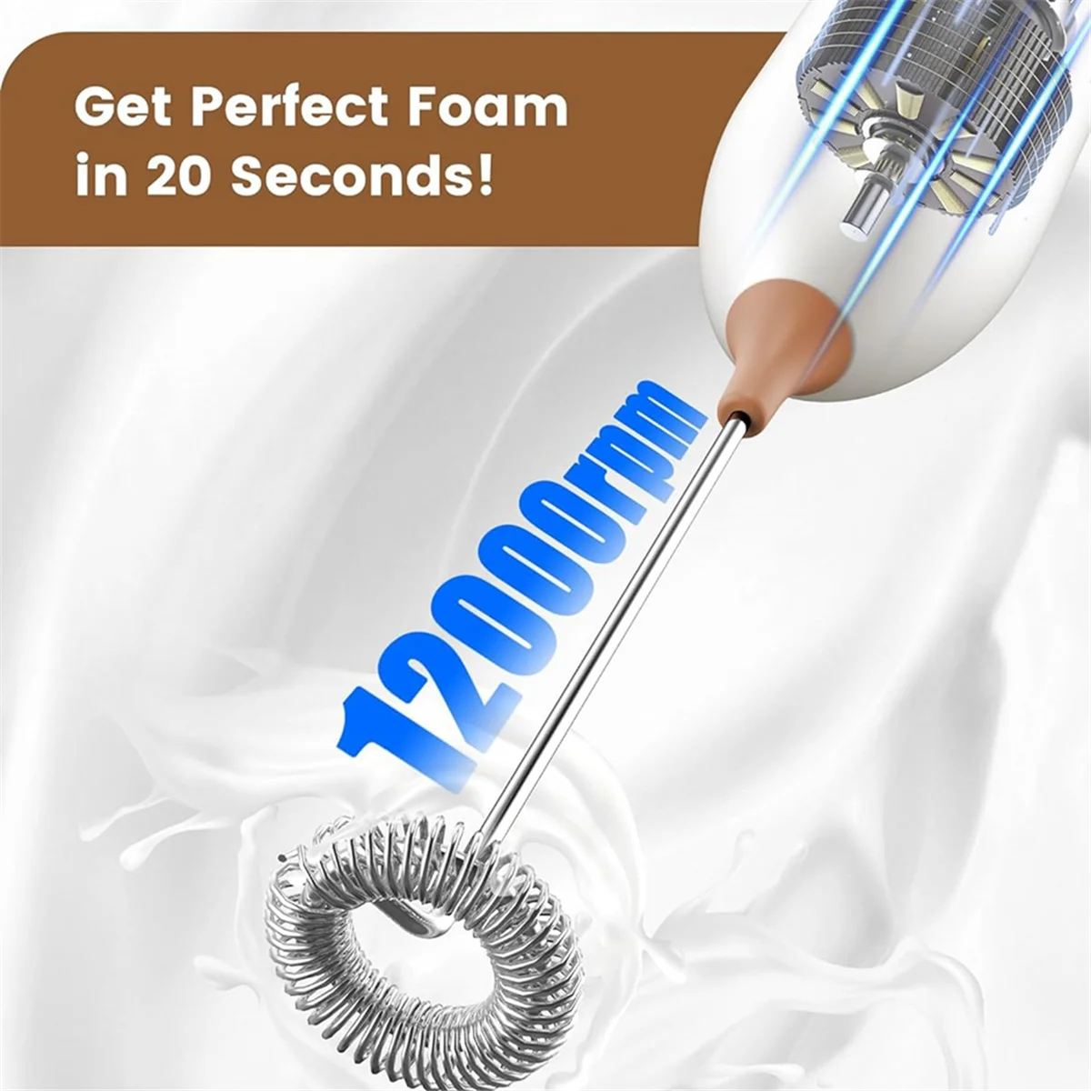 Вспениватель молока перезаряжаемый вспениватель ручной мощный кофе для латте